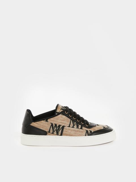 Max Mara LOGOCITY Jacquard raffia-effect fabric trainers