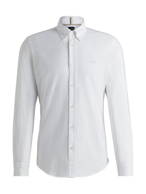 BOSS SLIM-FIT SHIRT IN OXFORD COTTON WITH LOGO