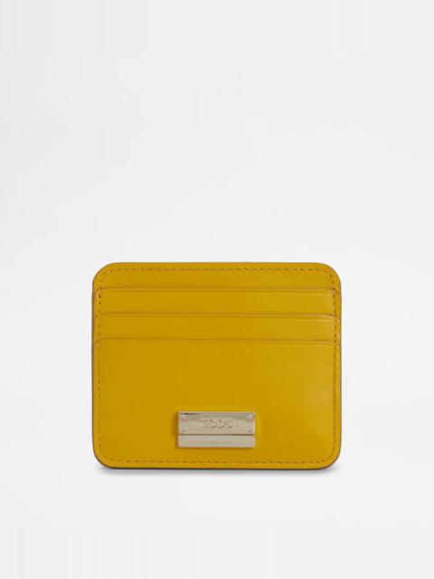 Tod's CARDHOLDER IN LEATHER - YELLOW