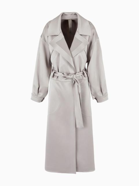 GIORGIO ARMANI Technical duchess satin trench coat