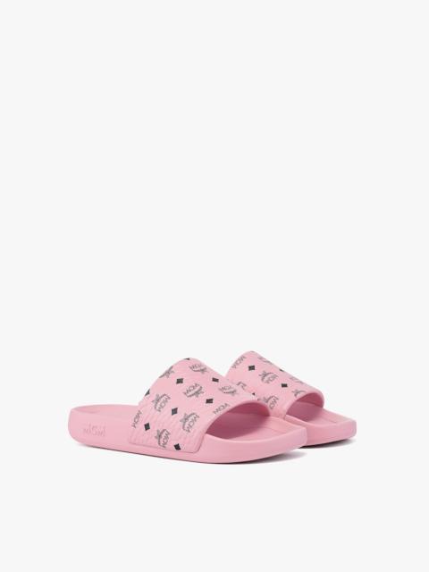 MCM Monogram Print Rubber Slides
