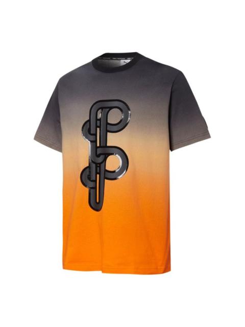PUMA PUMA x PRONOUNCE Graphic Tee Crossover Gradient Tie Dye Sports Short Sleeve Black 532144-01
