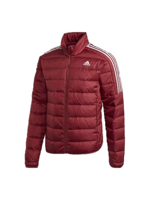 adidas logo Printing Stand Collar Stay Warm Sports Down Jacket Red GH4595