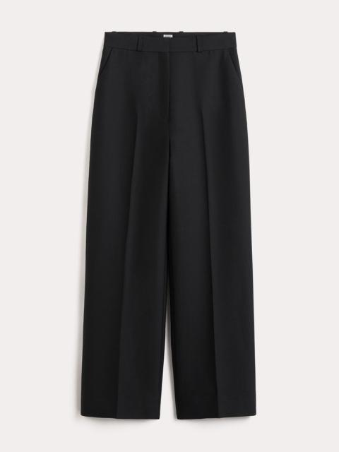 Totême Cropped wool suit trousers black