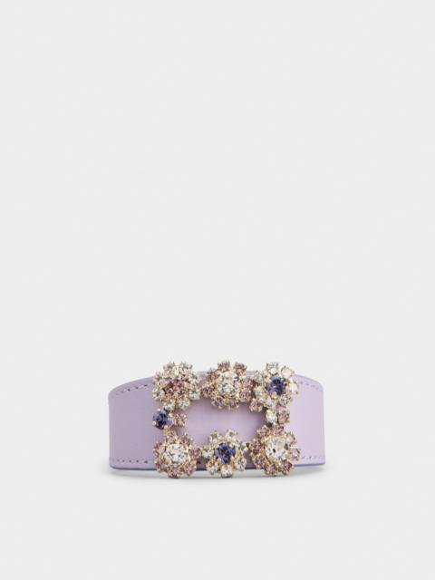 Roger Vivier Flower Strass Colored Buckle Bracelet