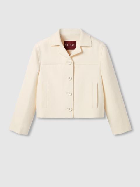 GUCCI GG wool silk crêpe jacquard jacket