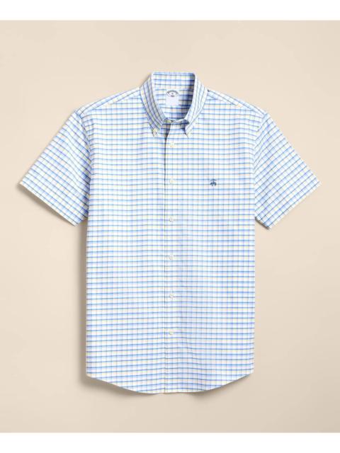 Brooks Brothers Non-Iron Oxford Polo Button-Down, Short-Sleeve Sport Shirt