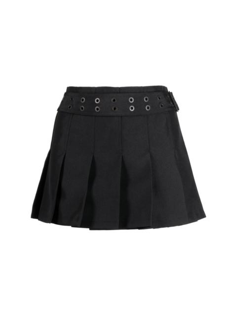 Junya Watanabe belted invert-pleated miniskirt