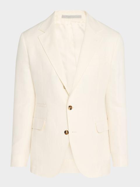 Brunello Cucinelli Men's Diagonal Twill Single-Breasted Sport Coat