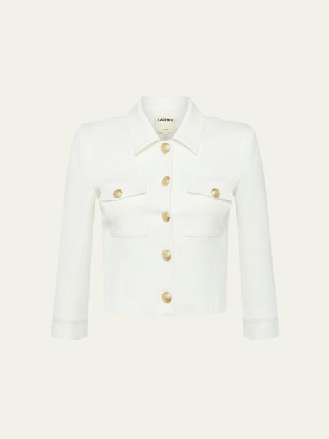 L'AGENCE Kumi Cropped Fitted Jacket