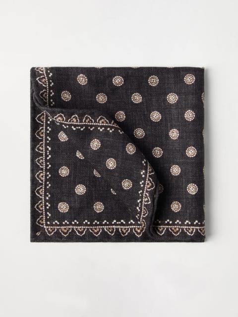 Brunello Cucinelli Silk pocket square with pattern