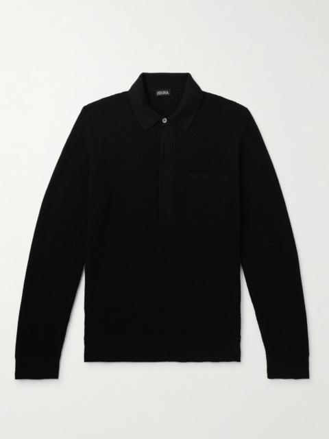 ZEGNA Slim-Fit Cotton and Silk-Blend Polo Shirt