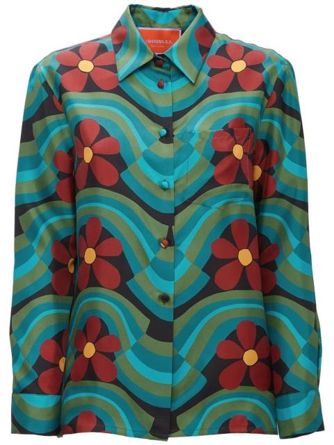 La DoubleJ Boy graphic-print silk shirt