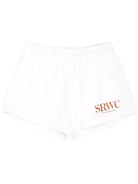 Sporty & Rich logo-print cotton shorts