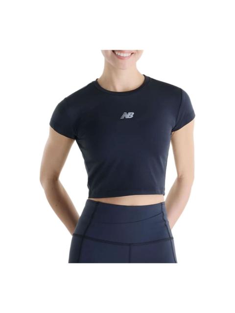 New Balance (WMNS) New Balance Harmony Fitted T-Shirt Asia Sizing 'Black' WT61O2GJBK