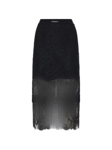 PINKO lace midi skirt