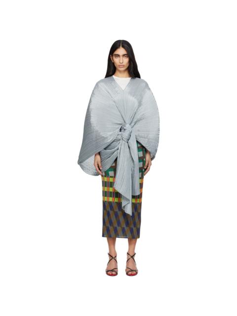 Pleats Please Issey Miyake Gray Madame-T Scarf