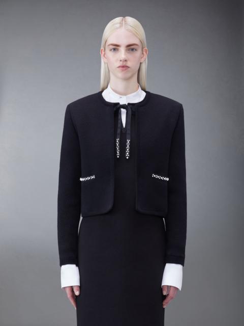 Thom Browne single-breasted pearl-embellished jacket