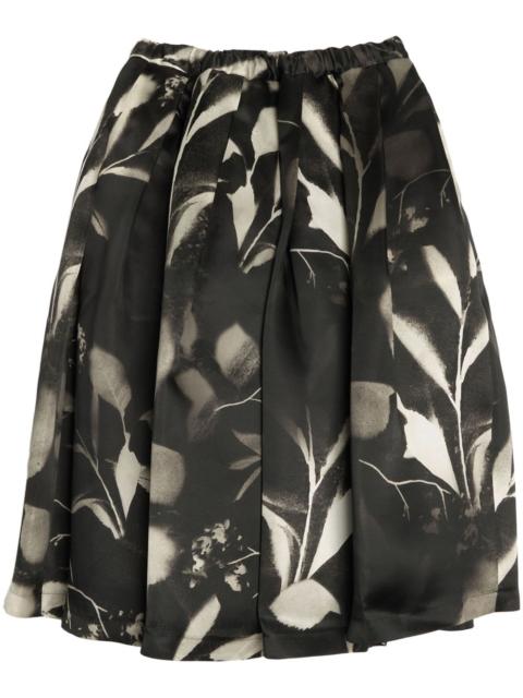 Comme des Garçons Comme des Garçons printed silk midi skirt