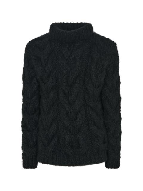 GABRIELA HEARST Ray Knit Sweater in Black Welfat Cashmere