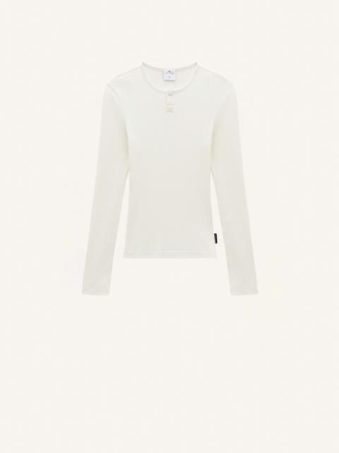 courrèges 90'S RIB LONG SLEEVES T-SHIRT