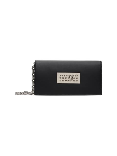 MM6 Maison Margiela Black Numeric Chain Wallet Bag