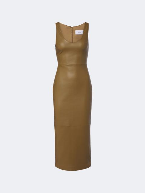 ALEX PERRY Leather midi dress