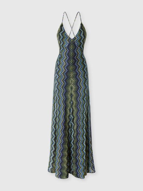 Missoni Long viscose dress with snake motif