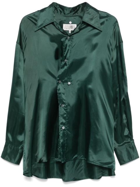 MM6 Maison Margiela single stitch-logo shirt