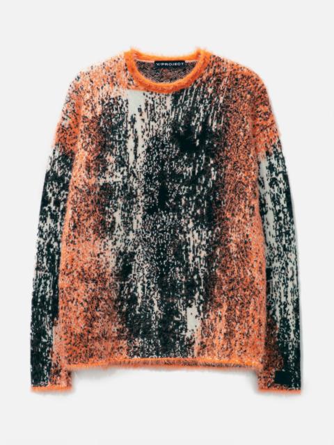 GRADIENT HAIRY KNIT SWEATER