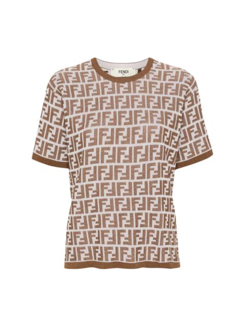 FENDI FF-pattern knitted T-shirt | REVERSIBLE