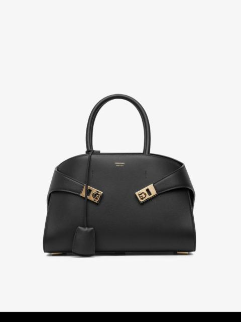 FERRAGAMO Hug black small top handle bag