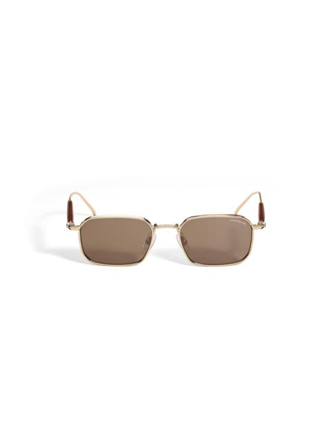 Montblanc RECTANGULAR SUNGLASSES WITH GOLD COL METAL FRAME