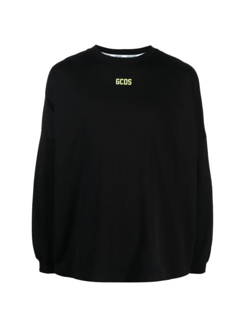 long-sleeved logo-print T-shirt