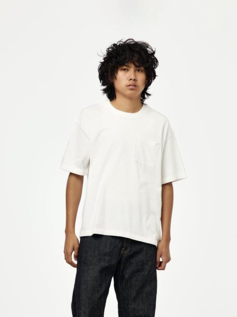 aaron levine BOXY POCKET TEE (WHITE)