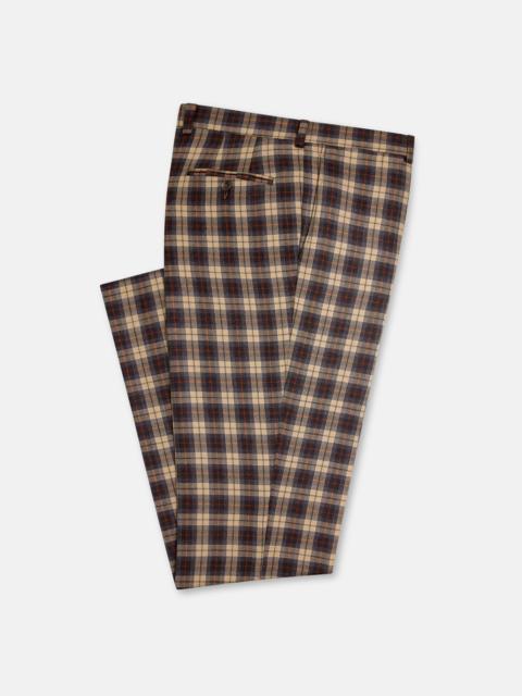 J. PRESS MADE-IN-CANADA TAN TARTAN WOOL TROUSER