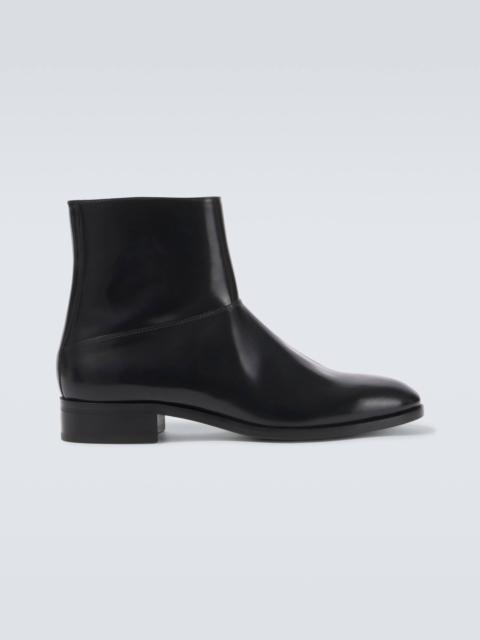Valentino 가죽 발목 부츠