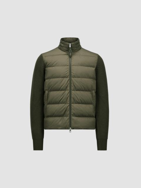 Moncler 패딩 모직 지퍼 업 후드