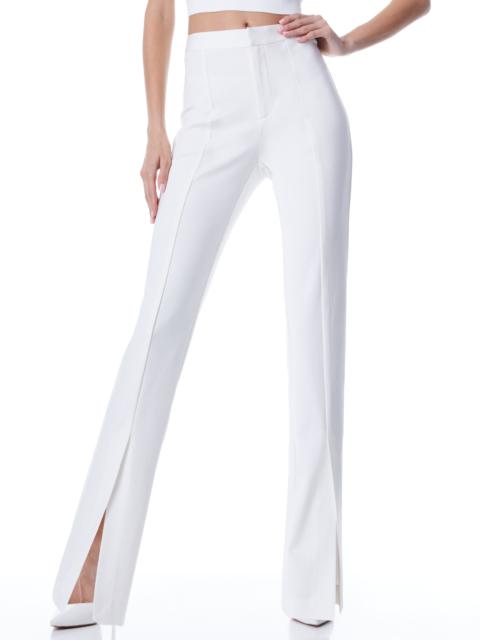 Alice + Olivia BRICE HIGH WAISED SLIM FRONT SLIT PANT