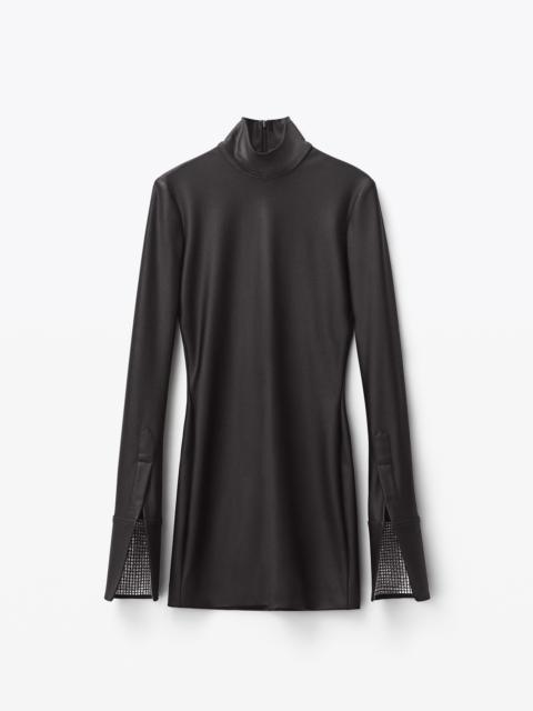 Alexander Wang CRYSTAL CUFF DRESS IN STRETCH JERSEY