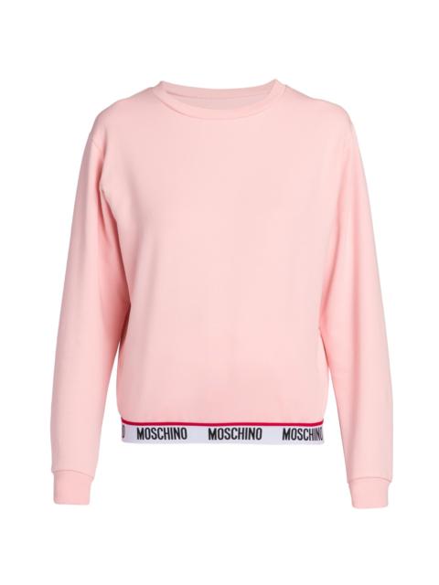 Moschino Women's Cotton-Blend Logo Sweatshirt - Pink