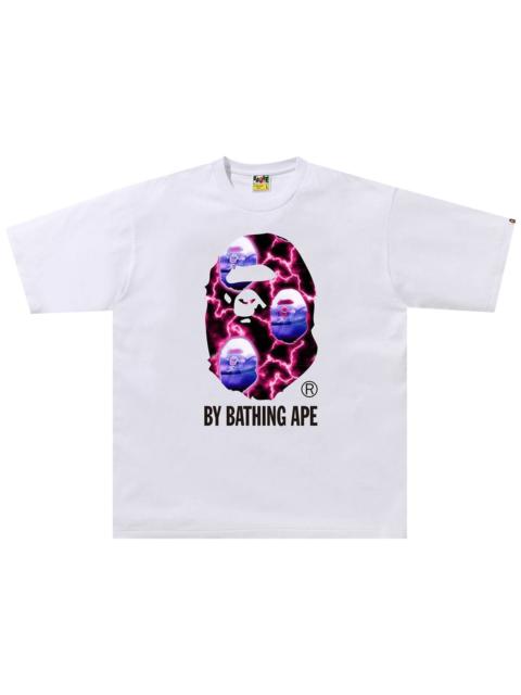 BAPE Lightning By Bathing Relaxed Fit Tee 'White/Black'