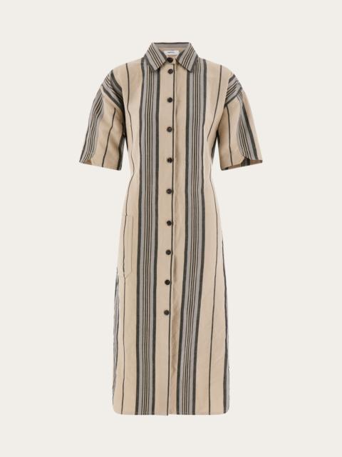 FERRAGAMO Striped shirt dress