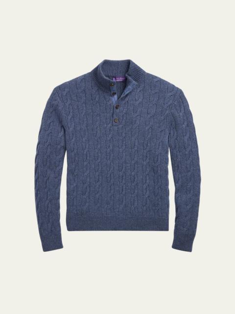 Men's Cashmere Cable-Knit Sweater