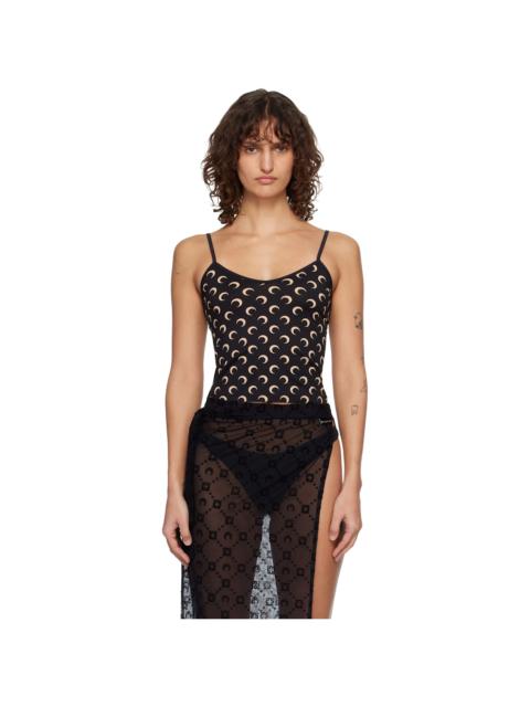 Marine Serre Black Moon Printed Jersey Straps Camisole