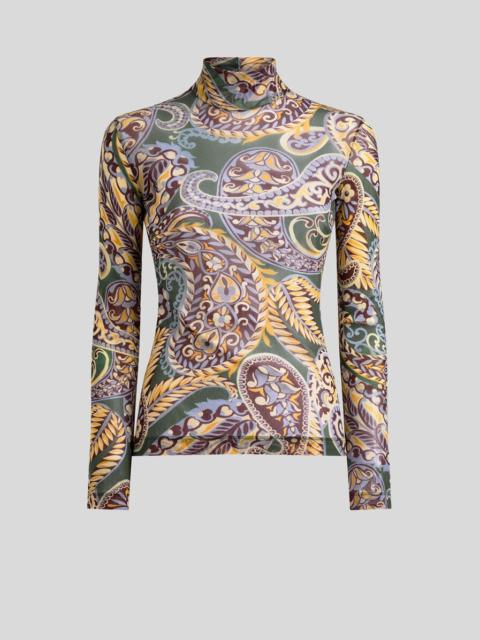 Etro PAISLEY TULLE SWEATER