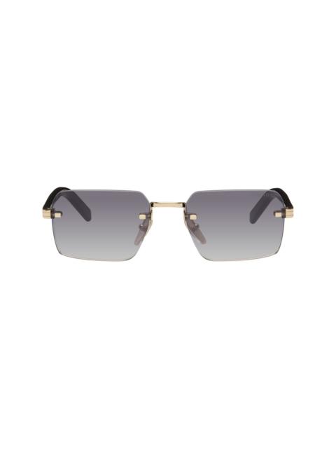 Prada Gold Iconic Metal Plaque Sunglasses