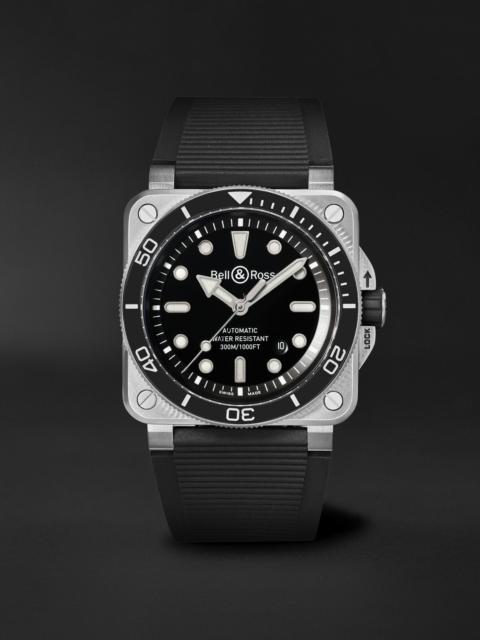 Bell & Ross BR-03 Diver Automatic Stainless Steel Watch, Ref. BR03A-D-BL-ST/SRB