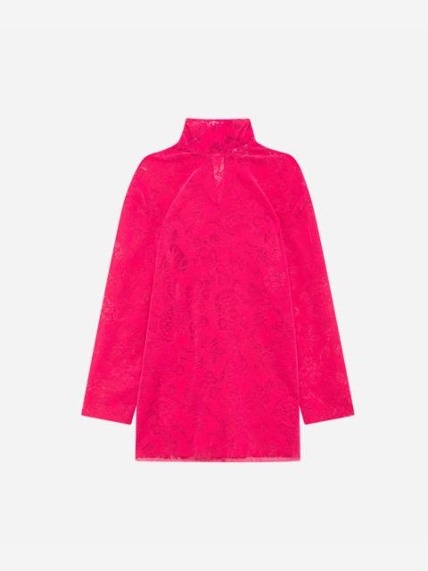 MSGM Velvet-effect lace dress