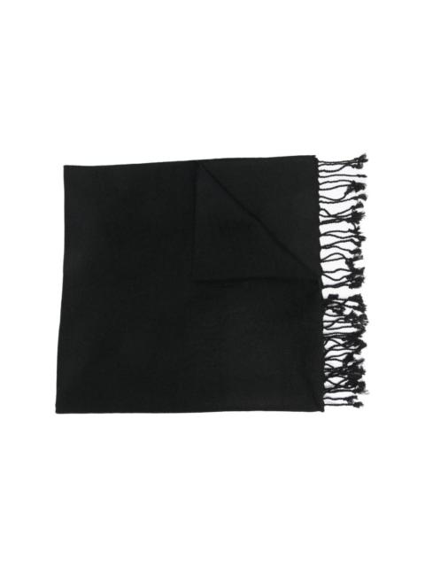VERSACE JEANS COUTURE logo-patch fringed scarf